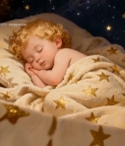  卷发宝宝盖星毯安然入睡6523#竖屏 	 