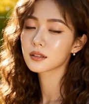  卷发女性户外特写6430#竖屏 	 