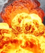  巨大蘑菇云爆炸场景1512#竖屏 	 