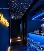  酒吧星空顶走廊吧台场景7480#竖屏 	 