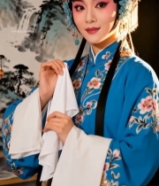  京剧演员扮相特写4004#竖屏 	 