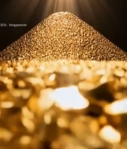  金色物体特写带光线效果6922#竖屏 	 