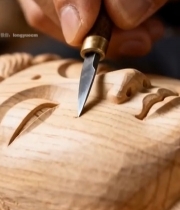  匠人手工木雕细节2464#竖屏 	 