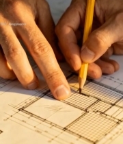  建筑师手绘建筑图纸5646#竖屏 	 