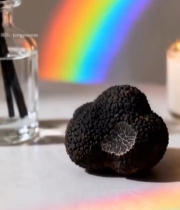  黑松露与蜡烛光影素材7162#竖屏 	 