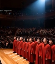  合唱团舞台合唱场景2561#竖屏 	 