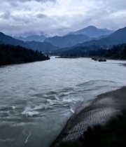  河流山川自然风光5042#竖屏 	 