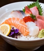  海鲜生鱼片盖饭(1)6363#竖屏 	 