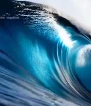  海洋巨大浪花特写(1)3188#竖屏 	 