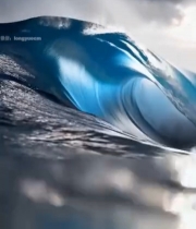  海洋巨大浪花特写1858#竖屏 	 