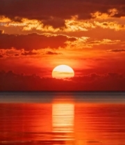  海上夕阳西下美景2481#竖屏 	 