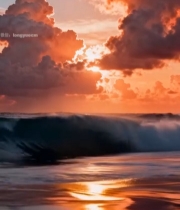  海上日落自然风光(4)2243#竖屏 	 