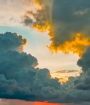  海上日落天空自然风景素材20#竖屏 	 