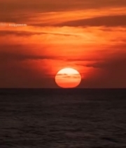  海上日落全景4664#竖屏 	 