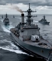  海上军舰航行编队7768#竖屏 	 