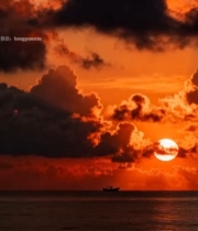  海上日落景象(1)5751#竖屏 	 