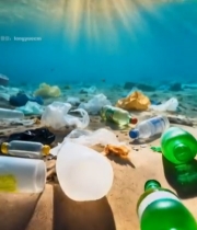  海底塑料垃圾堆积景象1295#竖屏 	 