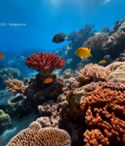  海底珊瑚与热带鱼素材1018#竖屏 	 