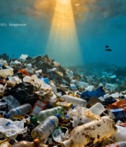  海底堆积的塑料垃圾(2)4372#竖屏 	 
