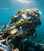  海底堆积的塑料垃圾(1)2517#竖屏 	 