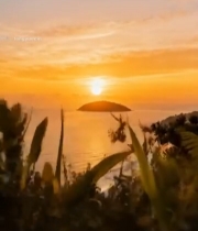  海边日落自然风光(10)7036#竖屏 	 