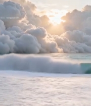  海边日落自然风光(8)6974#竖屏 	 