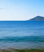  海边沙滩大海远景7106#竖屏 	 