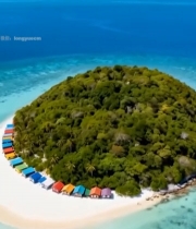  海岛俯瞰全景4999#竖屏 	 