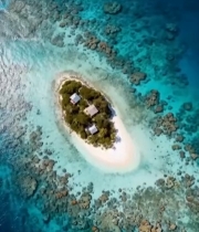  海岛海景俯瞰全景素材6895#竖屏 	 