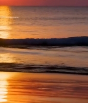  海边日落风景素材7032#竖屏 	 