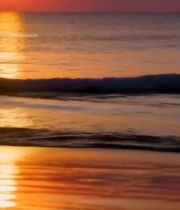  海边日落风景素材7032#竖屏 	 