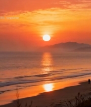  海边日落自然风光(3)3285#竖屏 	 