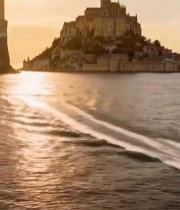  海边城堡与航行帆船1209#竖屏 	 