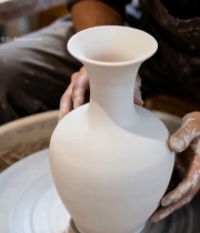  工匠手工制作陶瓷花瓶392#竖屏 	 