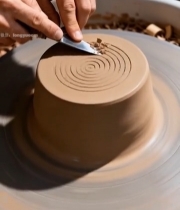  工匠手工制作陶器素材3452#竖屏 	 