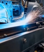  工厂机械臂焊接汽车部件5840#竖屏 	 