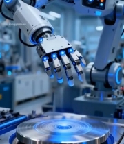  工厂机械臂自动化作业3158#竖屏 	 