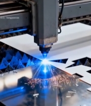  工厂金属板材激光切割场景3304#竖屏 	 