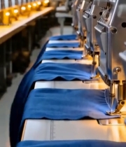  工厂缝纫机缝纫布料画面3917#竖屏 	 