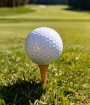  高尔夫球场草地上的高尔夫球(1)3568#竖屏 	 
