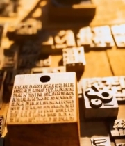  复古木质活字印刷素材1669#竖屏 	 