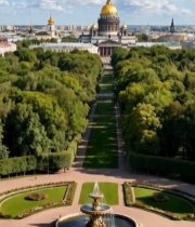  俄罗斯建筑景观鸟瞰331#竖屏 	 