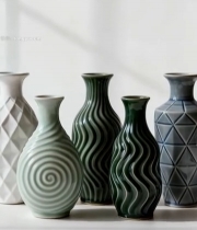  多款陶瓷花瓶特写6097#竖屏 	 