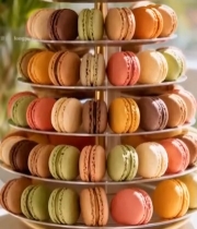  多层马卡龙甜品展示178#竖屏 	 