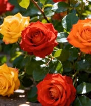  多彩玫瑰花特写617#竖屏 	 