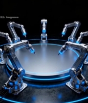  多机械臂环绕场景3042#竖屏 	 