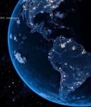  地球夜景科技感视图5980#竖屏 	 