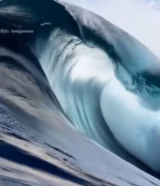  大海翻涌的波浪特写(2)7100#竖屏 	 