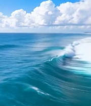  大海翻涌海浪全景4728#竖屏 	 