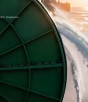  大坝排水场景4876#竖屏 	 